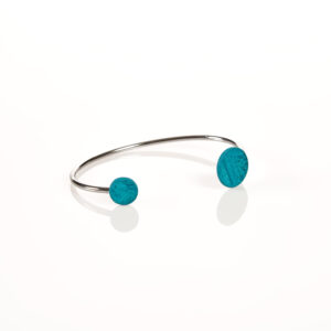 Bracelet bi-ronds large - turquoise