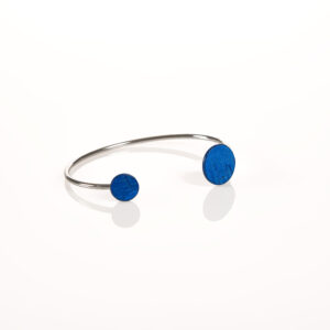 Bracelet bi-ronds large - bleu roi