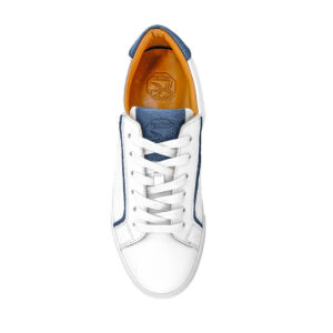 Basket unisexe Cuir de Carpe de Dombes - bleu roi