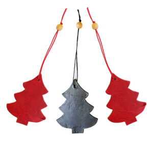 Accroche sapin en Cuir de Carpe de Dombes