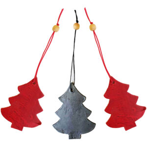 Accroche sapin en Cuir de Carpe de Dombes