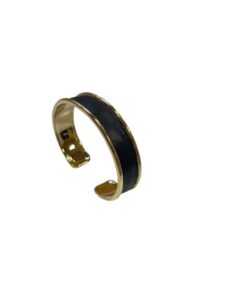 Manchette dorée Cuir de Carpe de Dombes – noir