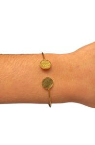 Bracelet bi-ronds doré- doré