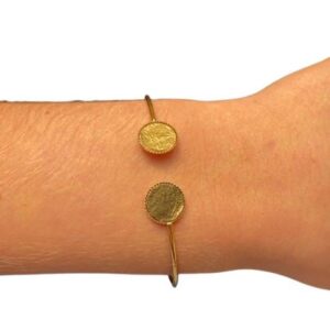 Bracelet bi-ronds doré- doré