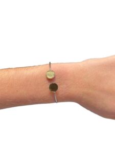 Bracelet bi-ronds argenté - doré