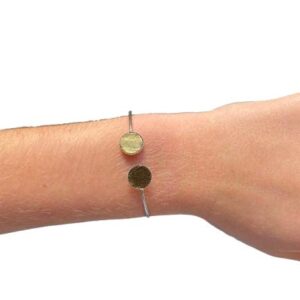 Bracelet bi-ronds argenté - doré