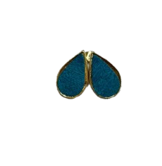 Puces d'oreilles gouttes Valentine turquoise doré
