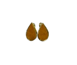 Puces d'oreilles gouttes Valentine miel doré
