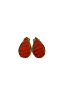 Puces d'oreilles gouttes Valentine orange