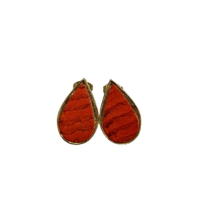 Puces d'oreilles gouttes Valentine orange