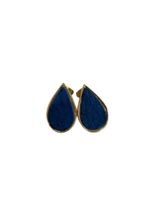 Puces d'oreilles gouttes Valentine bleu électrique