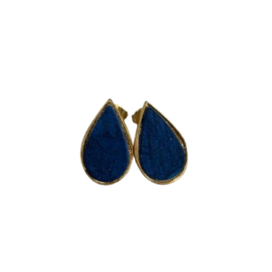 Puces d'oreilles gouttes Valentine bleu électrique