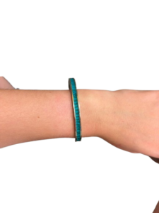 Bracelet Amélia plaqué argent - turquoise