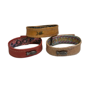 Bracelet fantaisie en Cuir de Carpe de Dombes