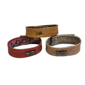 Bracelet fantaisie en Cuir de Carpe de Dombes
